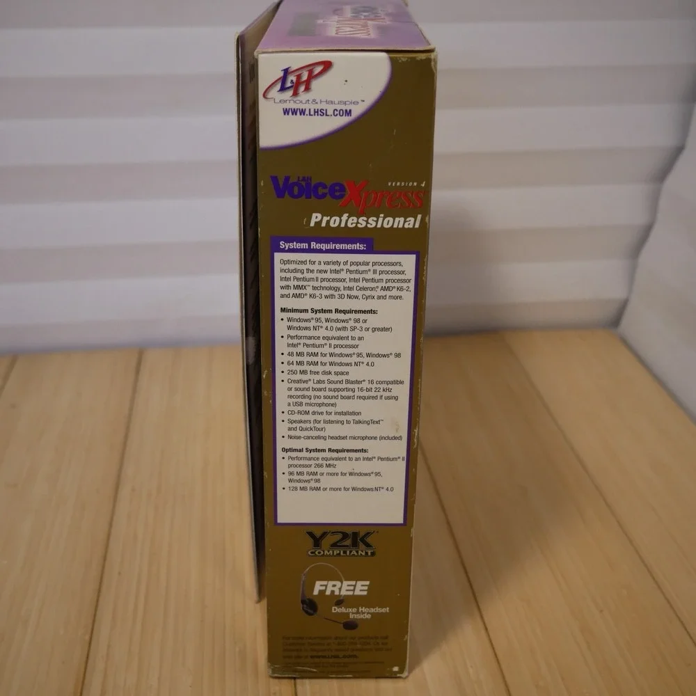 NOS VoiceXpress Professional Version 4 - Lernout + Hauspie‎ for Windows 1999 CD